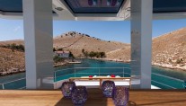 Motor yacht KANGA -  Sundec Bar and sunloungers forward